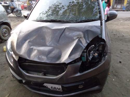 Car down at Lansdowne: hit by 280kg Nilgai- Please be cautious